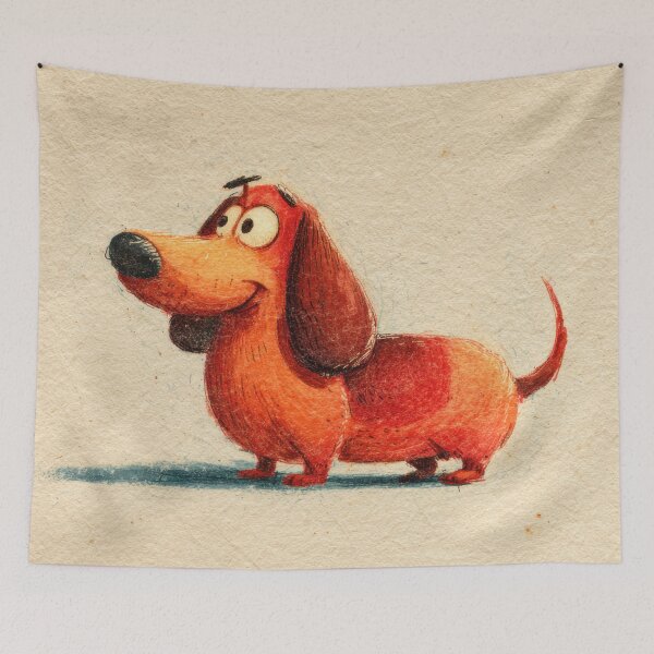 Item preview, Cute cartoon dog standing on surface designed and sold by anytka.