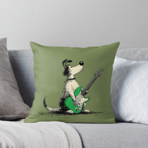 Item preview, Dog plays guitar on green background designed and sold by anytka.