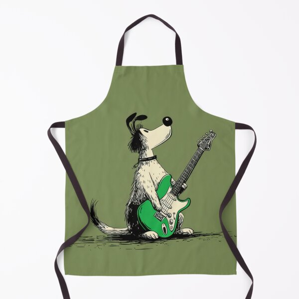 Item preview, Dog plays guitar on green background designed and sold by anytka.