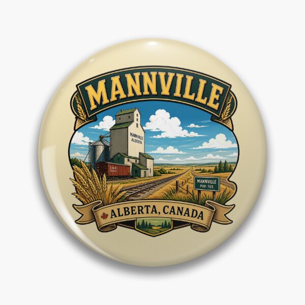 Item preview, Mannville, Alberta Canada - Prairie Grain Fields designed and sold by Myra365Art.