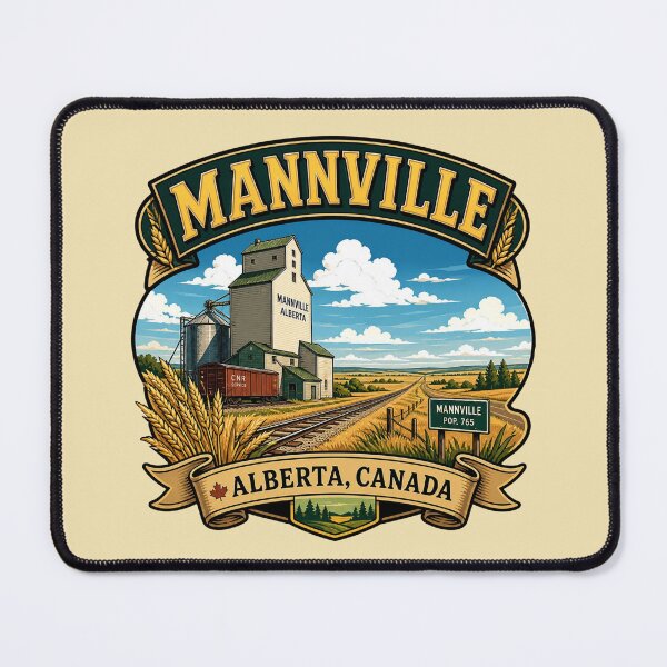 Item preview, Mannville, Alberta Canada - Prairie Grain Fields designed and sold by Myra365Art.