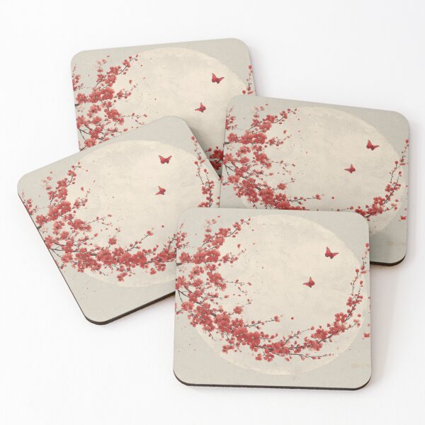 Item preview, Springs red flowers butterflies designed and sold by anytka.