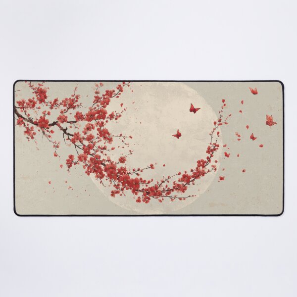Item preview, Springs red flowers butterflies designed and sold by anytka.
