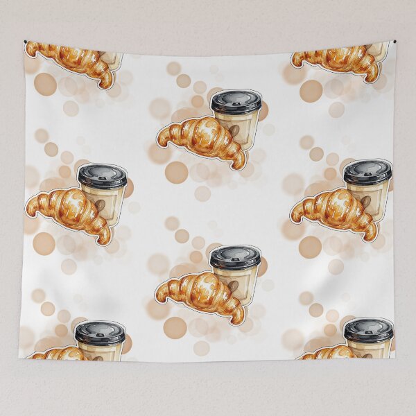 Item preview, French Coffee and Croissant Paris Cafe Breakfast Design designed and sold by iamKRUK.
