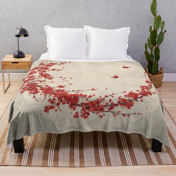 Item preview, Springs red flowers butterflies designed and sold by anytka.