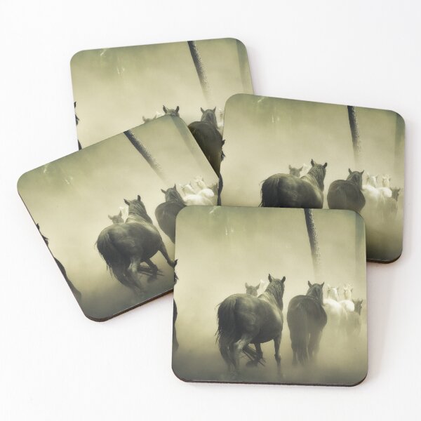 Item preview, Running Horses Poster | Wild Herd Landscape | Powerful Animal Wall Art Gift designed and sold by Kubilay-Digital.