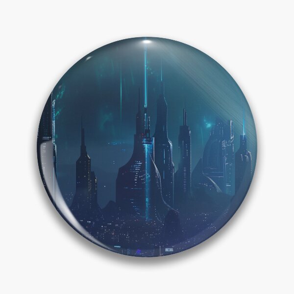 Item preview, Futuristic City Skyline at Night designed and sold by QuantumDrift.