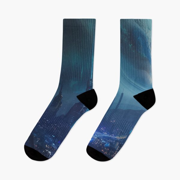 Item preview, Futuristic City Skyline at Night designed and sold by QuantumDrift.