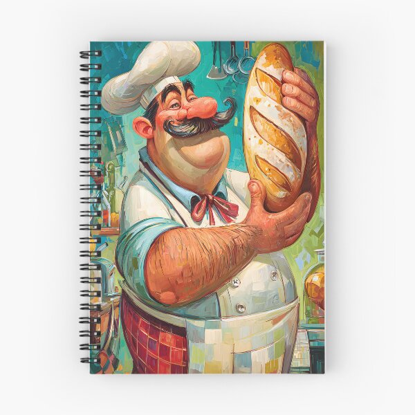 Item preview, Cheerful Baker Holding Freshly Baked Bread Loaf designed and sold by Artessie.