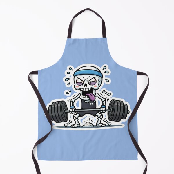 Item preview, Funny Gym Skeleton Deadlifting - No Pain No Gain Workout Sticker designed and sold by BreezifyDesignStudio.