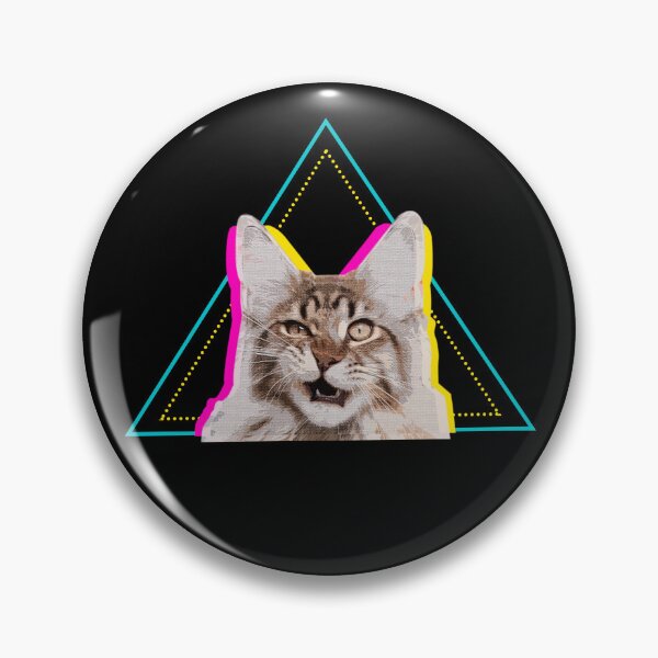 Item preview, Ohhh Funny Cat Meme – Retro Neon Aesthetic Kitty Vaporwave Humor Design designed and sold by EichStore.