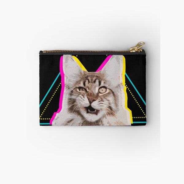 Aperçu de l'œuvre Ohhh Mème de chat drôle – Design humoristique rétro néon et vaporwave avec un chaton créée et vendue par EichStore.