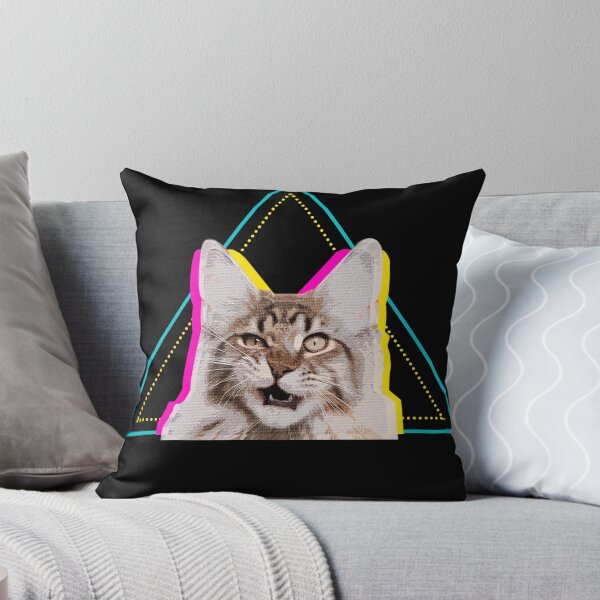 Item preview, Ohhh Funny Cat Meme – Retro Neon Aesthetic Kitty Vaporwave Humor Design designed and sold by EichStore.