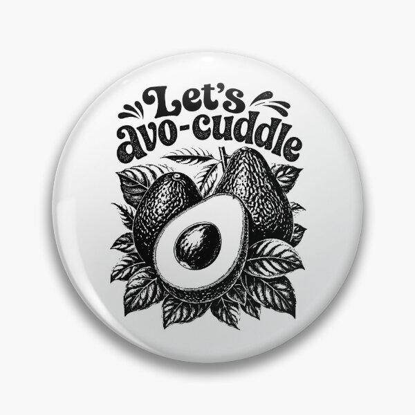 Item preview, Let's Avo Cuddle Funny Avocado Retro Vintage Food Humor Love designed and sold by graphixpolash.