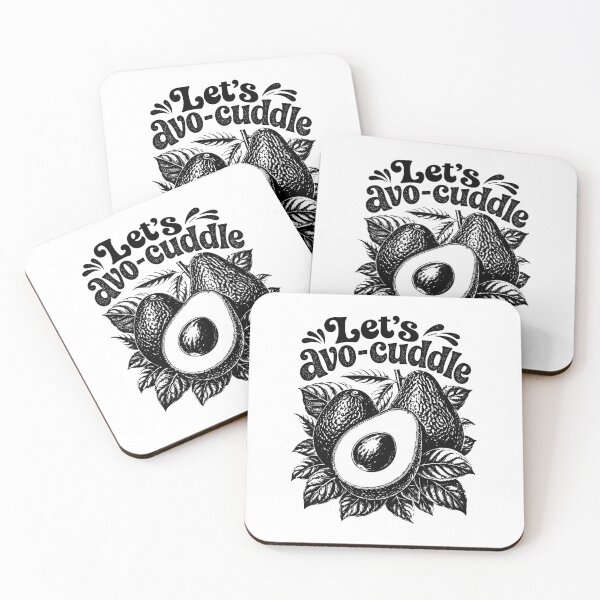 Item preview, Let's Avo Cuddle Funny Avocado Retro Vintage Food Humor Love designed and sold by graphixpolash.