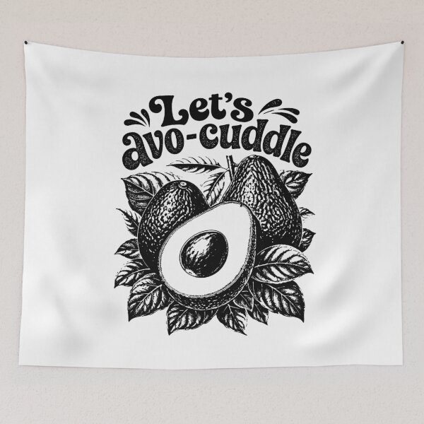 Item preview, Let's Avo Cuddle Funny Avocado Retro Vintage Food Humor Love designed and sold by graphixpolash.