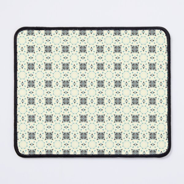 Item preview, Retro Geometric Tile Pattern with Floral Elements designed and sold by MegaNovaArt.