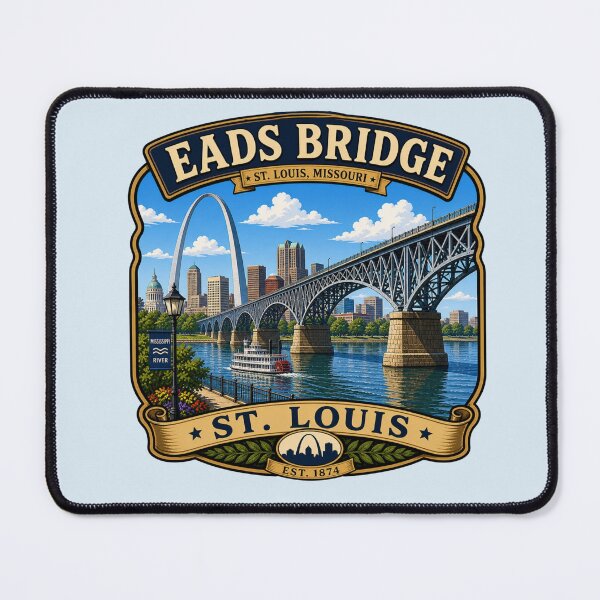 Item preview, Eads Bridge, St. Louis Missouri - Mississippi River designed and sold by Myra365Art.