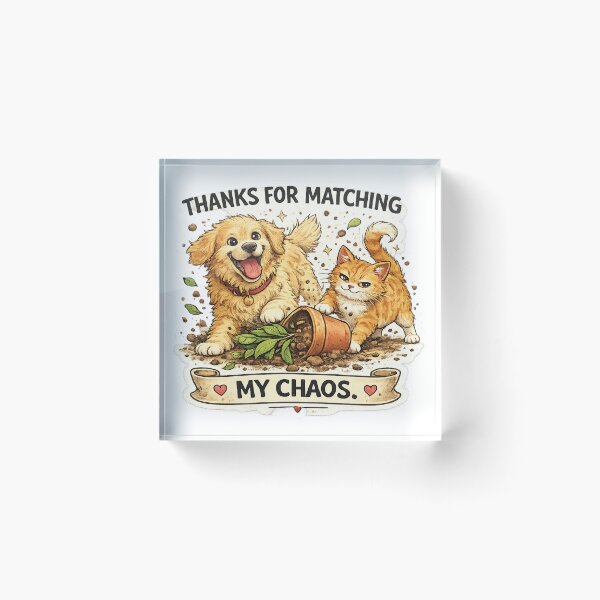 Item preview, Funny Best Friend Gift Cat Dog Chaotic Duo designed and sold by Gentlestate.