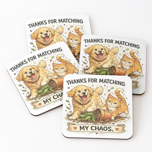 Item preview, Funny Best Friend Gift Cat Dog Chaotic Duo designed and sold by Gentlestate.