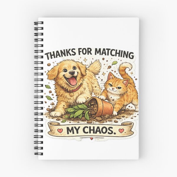 Item preview, Funny Best Friend Gift Cat Dog Chaotic Duo designed and sold by Gentlestate.