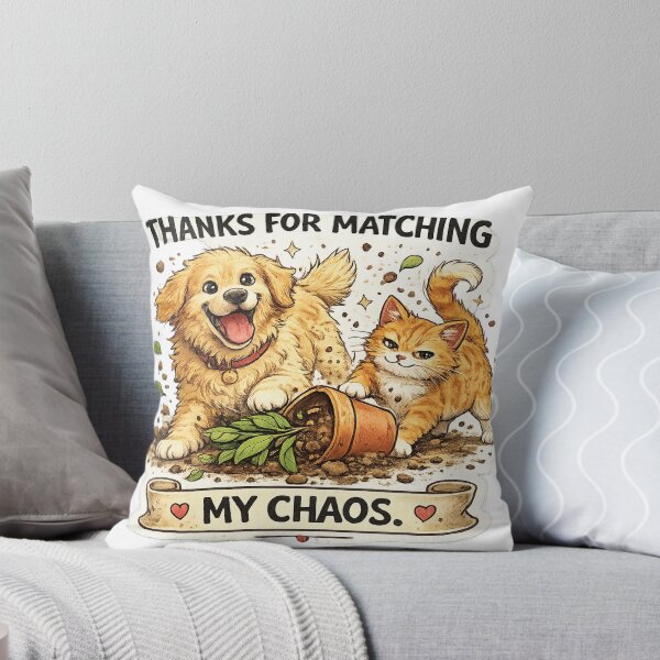Item preview, Funny Best Friend Gift Cat Dog Chaotic Duo designed and sold by Gentlestate.