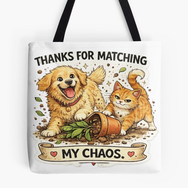Item preview, Funny Best Friend Gift Cat Dog Chaotic Duo designed and sold by Gentlestate.
