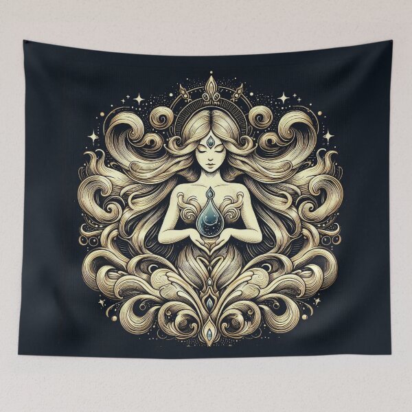 Item preview, Water Spirit Goddess – Flowing Feminine Energy Illustration designed and sold by Roberta Calabrese.
