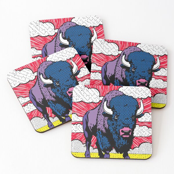 Item preview, Pop Art Bison with Clouds designed and sold by lautir.