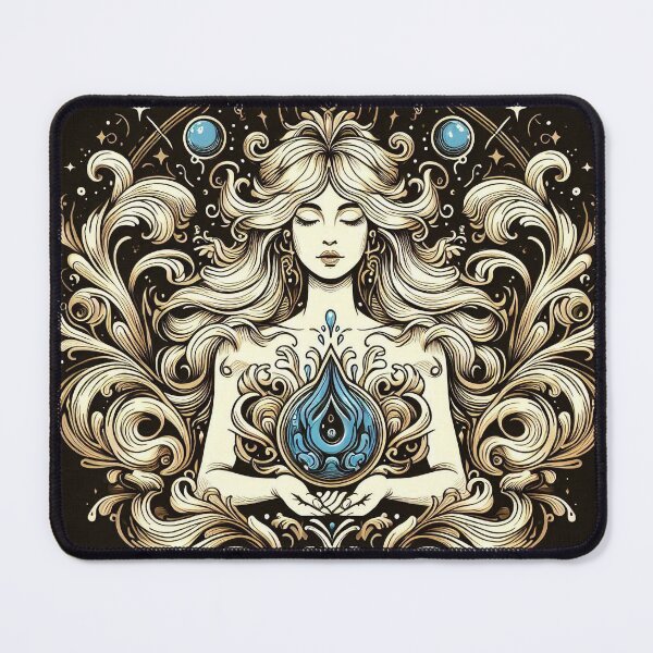 Item preview, Water Spirit Goddess – Flowing Feminine Energy Illustration designed and sold by Roberta Calabrese.