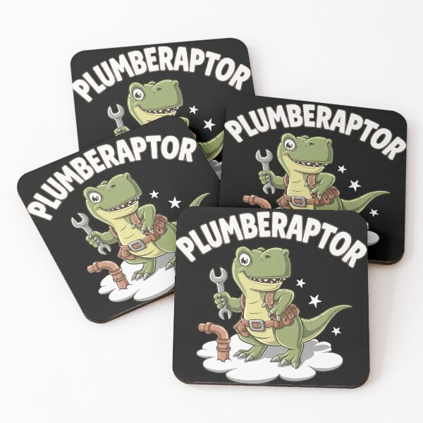 Item preview, Plumberaptor Funny Dinosaur Plumber Wrench Pun designed and sold by haitrieuic96.