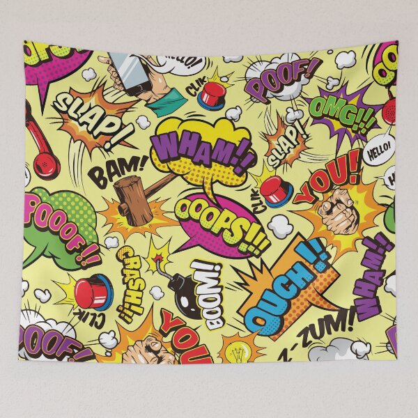 Item preview, Colorful Vintage Comic Book Objects and Sound Effects designed and sold by BrownHorse90s.