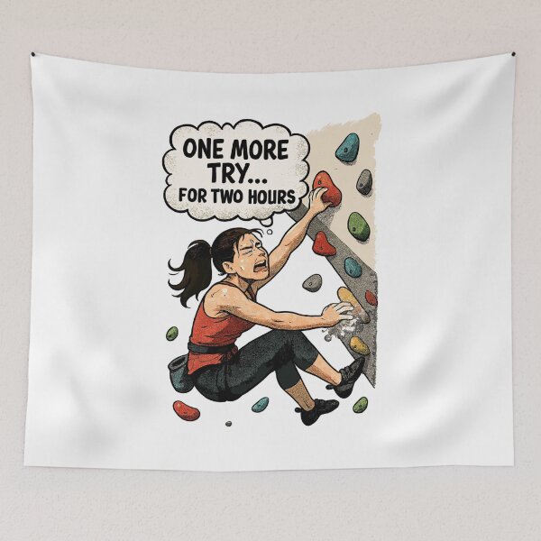 Item preview, Bouldering Woman Overhang – One More Try Comic designed and sold by Pineapple-Tree.