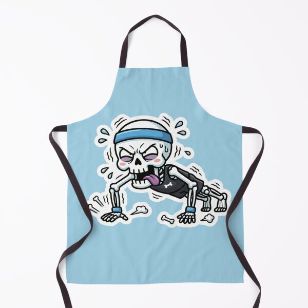 Item preview, Funny Skeleton Push Up Challenge - Exhausted Gym Humor Sticker designed and sold by BreezifyDesignStudio.
