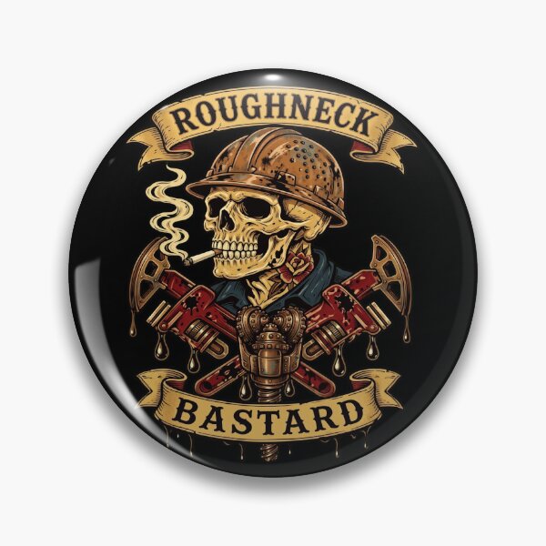 Item preview, Roughneck Bastard Oilfield Skull Vintage Tattoo Style designed and sold by haitrieuic96.