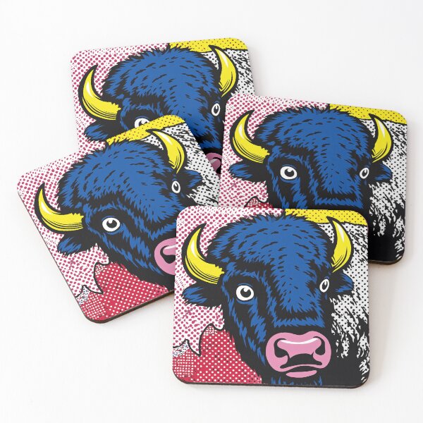 Item preview, Colorful Bison in Pop Art Style designed and sold by lautir.