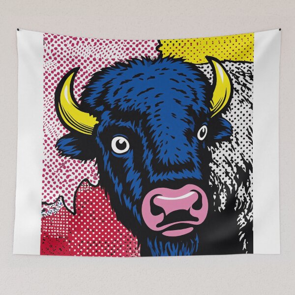 Item preview, Colorful Bison in Pop Art Style designed and sold by lautir.