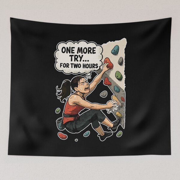 Item preview, Bouldering Woman Overhang – One More Try Comic designed and sold by Pineapple-Tree.