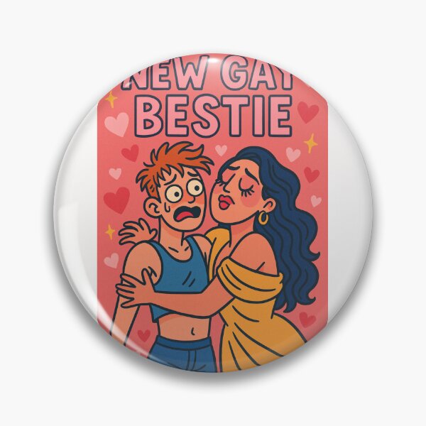 Item preview, New Gay Bestie – Dramatic Hug and Queer Friendship designed and sold by Places On Earth.