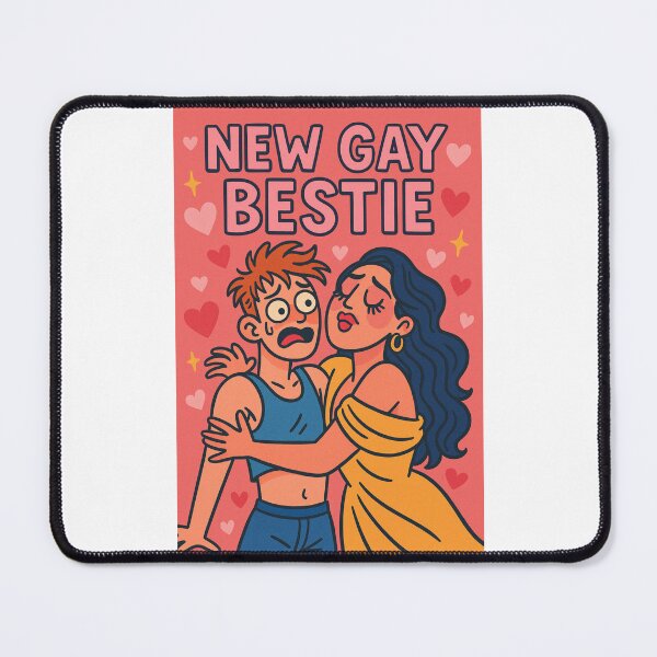 Item preview, New Gay Bestie – Dramatic Hug and Queer Friendship designed and sold by Places On Earth.