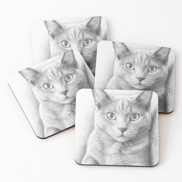 Item preview, Minimalist Cat Pencil Sketch | Monochrome Cat Art Print | Black and White Pet Illustration for Cat Lovers designed and sold by Leon Woods Pencil Art.