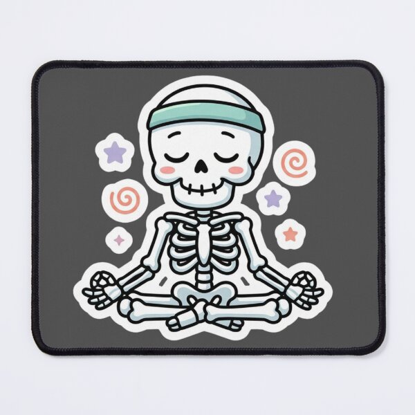 Item preview, Funny Yoga Skeleton Meditating - Zen Mindfulness Gym Humor Sticker designed and sold by BreezifyDesignStudio.