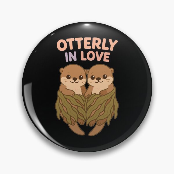 Item preview, Otterly In Love – Cute Pastel Otter Couple designed and sold by Pineapple-Tree.