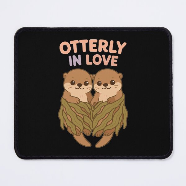 Item preview, Otterly In Love – Cute Pastel Otter Couple designed and sold by Pineapple-Tree.