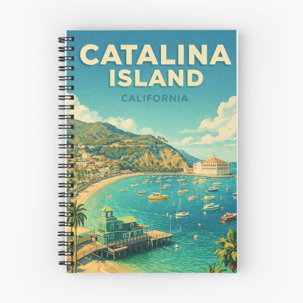 Item preview, Catalina Island Avalon Harbor California Coastal Boats and Hillside Town designed and sold by Places On Earth.