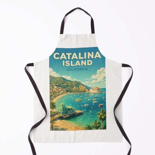 Item preview, Catalina Island Avalon Harbor California Coastal Boats and Hillside Town designed and sold by Places On Earth.