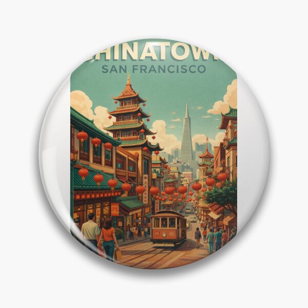 Item preview, Chinatown San Francisco California Dragon Gate Streets and Cable Car designed and sold by Places On Earth.