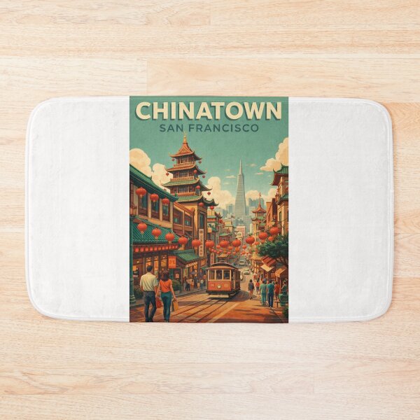 Item preview, Chinatown San Francisco California Dragon Gate Streets and Cable Car designed and sold by Places On Earth.