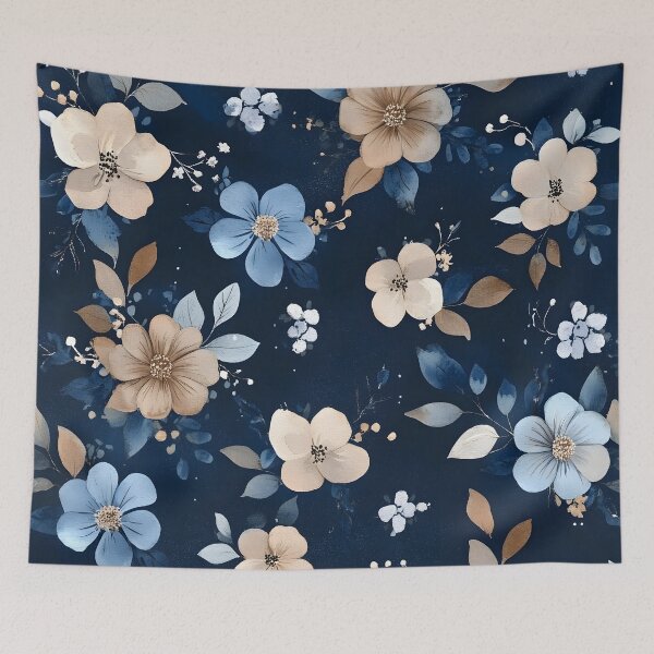 Item preview, Vintage Romantic Watercolor Midnight Floral designed and sold by GrinGalore.