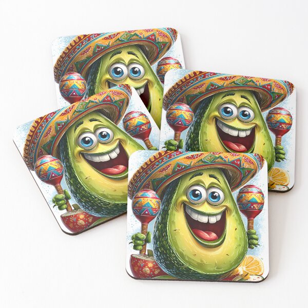 Item preview, Cheerful Avocado Character in Festive Attire designed and sold by Artessie.